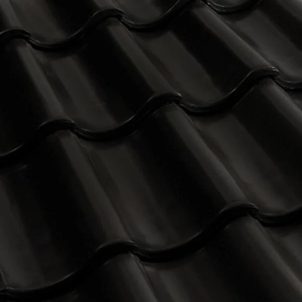 OS-RFT-041 · S-profile clay roof tile · Satin Black