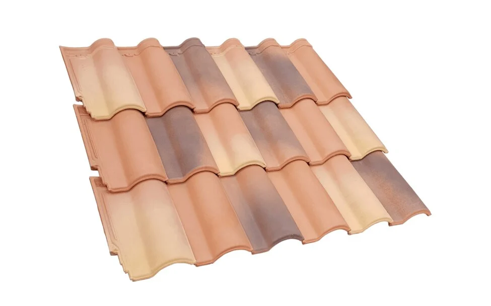 OS-RFT-034 · Flexible-laying clay roof tile · Antique