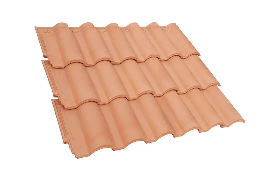 OS-RFT-035 · Flexible-laying clay roof tile · Natural Red