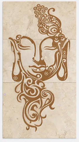 Ornamental Buddha Portrait on Ivory Stone — OS-SM-128