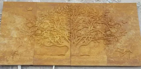 Wide Branching Tree Stone Mural — OS-SM-039