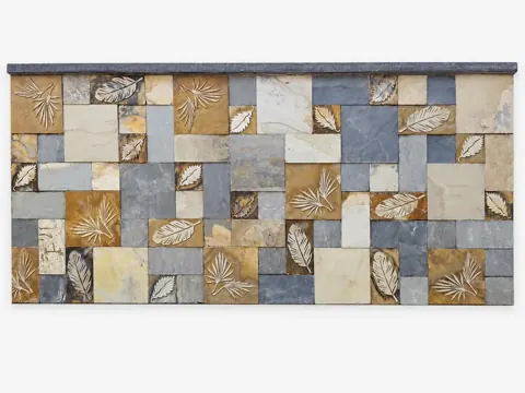 Botanical Patchwork Outdoor Stone Wall — OS-SM-140