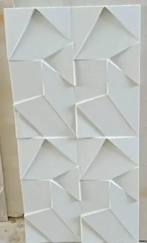 Angular Fold Geometric Stone Panel — OS-SM-024, view 1