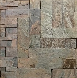 Grey Random Block Mosaic Natural Stone Wall Cladding — OS-NWC-112 Natural Stone Wall Cladding