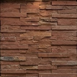 Rust Brown Stacked Ledge Natural Stone Wall Cladding — OS-NWC-115 Natural Stone Wall Cladding
