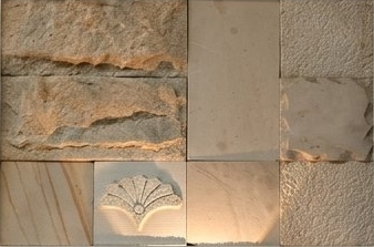 Sand Mixed Texture Floral Panel Natural Stone Wall Cladding — OS-NWC-117 Natural Stone Wall Cladding