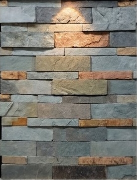 Blue Grey and Rust Ledge Natural Stone Wall Cladding — OS-NWC-123 Natural Stone Wall Cladding