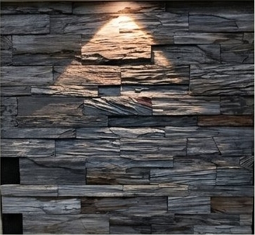 Charcoal Rugged Stacked Stone Natural Stone Wall Cladding — OS-NWC-136