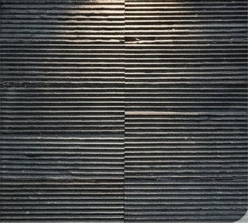 Charcoal Fine Horizontal Ribs Natural Stone Wall Cladding — OS-NWC-139 Natural Stone Wall Cladding