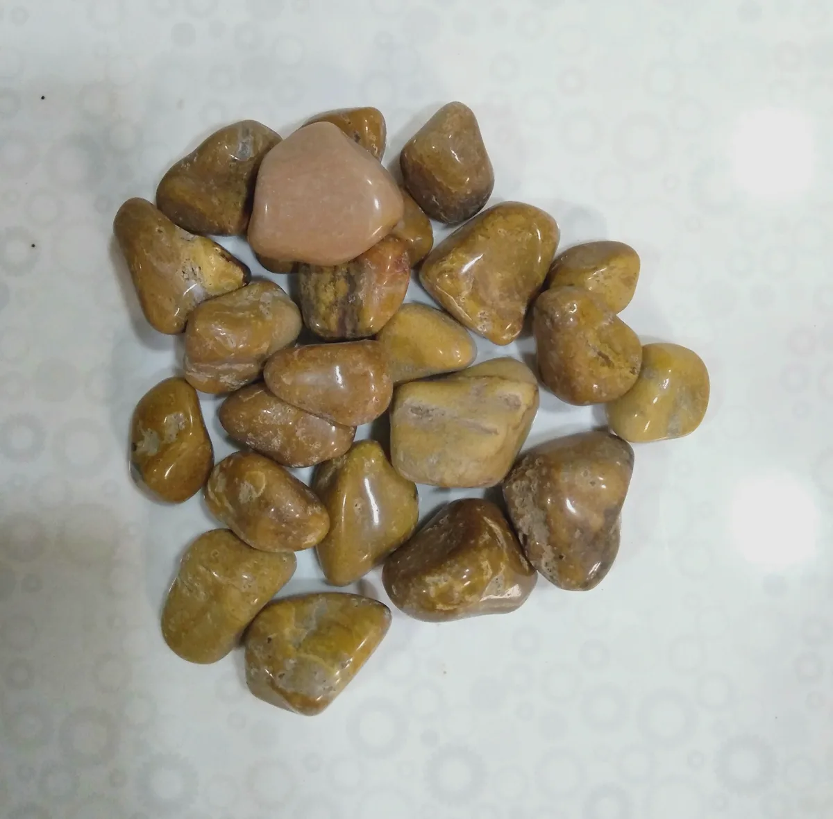 Golden Brown Pebbles — OS-PB-031 Polished Pebbles