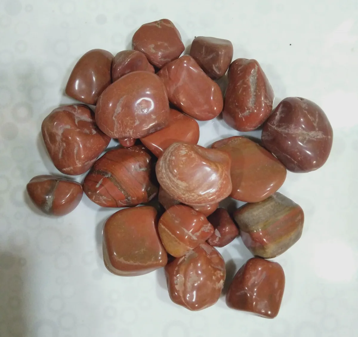 Red Polished Pebbles — OS-PB-032 Polished Pebbles