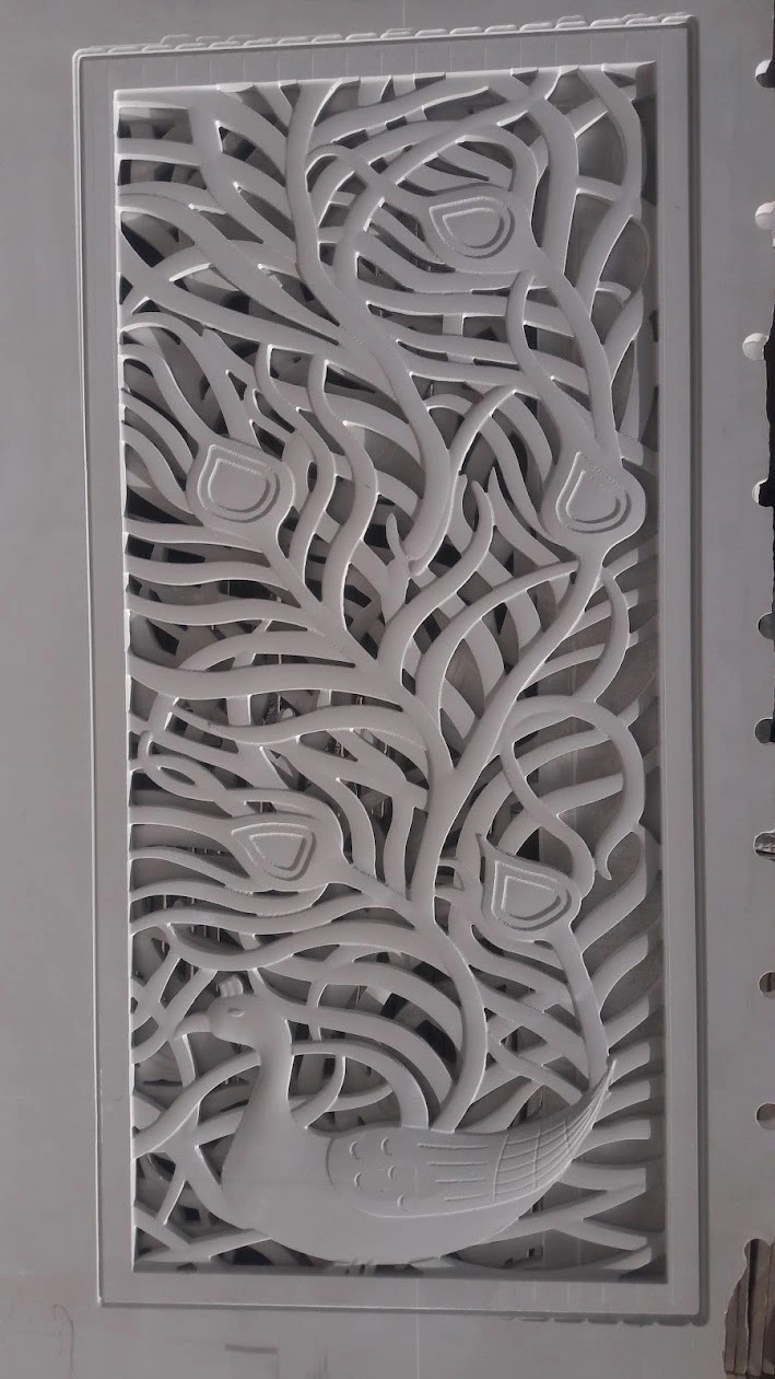 Flowing Botanical Stone Jali Panel — OS-SM-065 Relief Panels