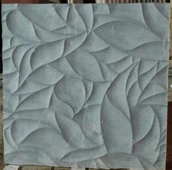 Overlapping Leaf Texture Stone Relief — OS-SM-041 Relief Panels