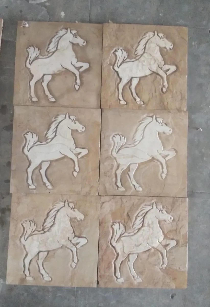 Prancing Horse Stone Motif Set — OS-SM-142, view 2