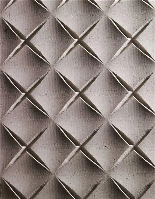 Sculpted Diamond Fold Stone Relief — OS-SM-076 Relief Panels
