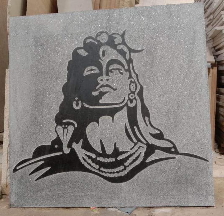 Shiva Silhouette Stone Accent Panel — OS-SM-126 Carved Murals