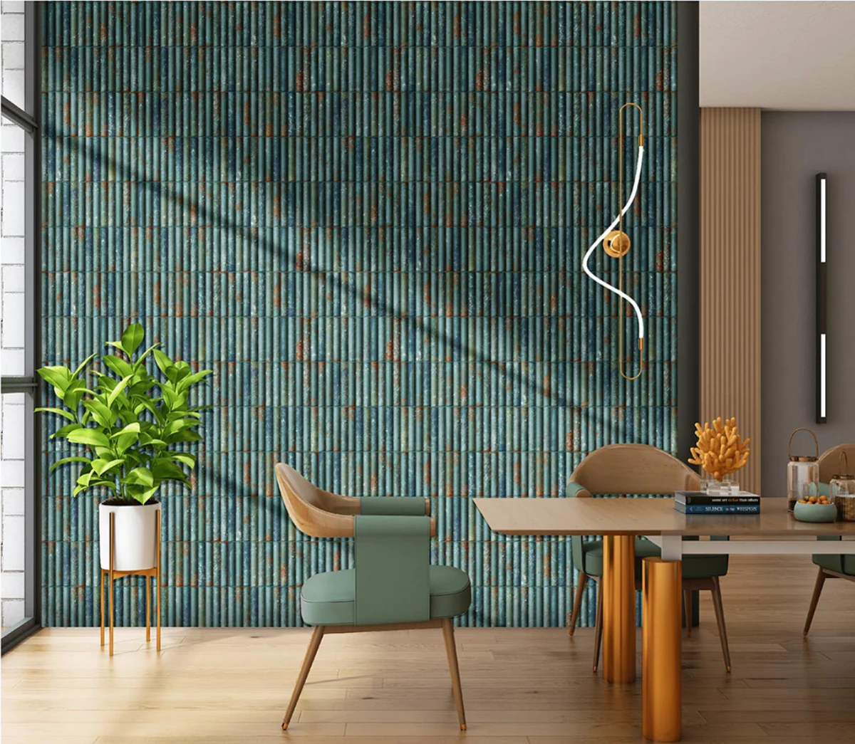 OMD BUMPY GREEN decorative interior application illustration