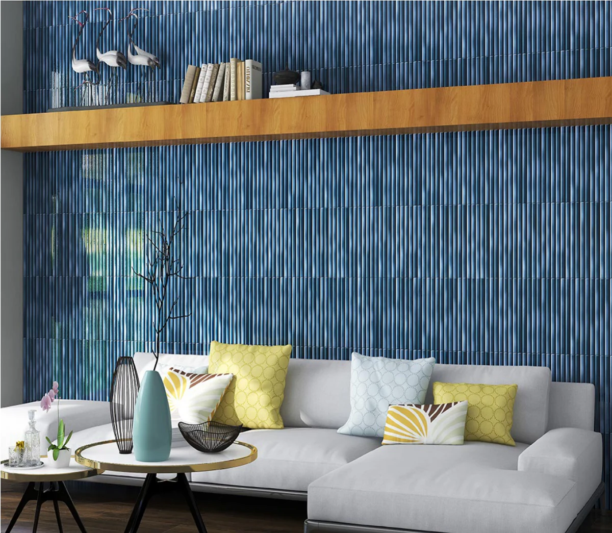 OMD LINER AZURE decorative interior application illustration