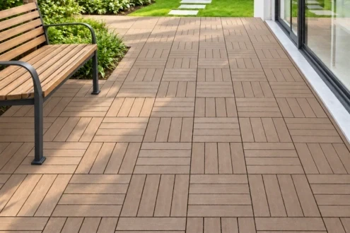 WPC Ezee Tile Decking — OS-WPC-017 Outdoor Decking